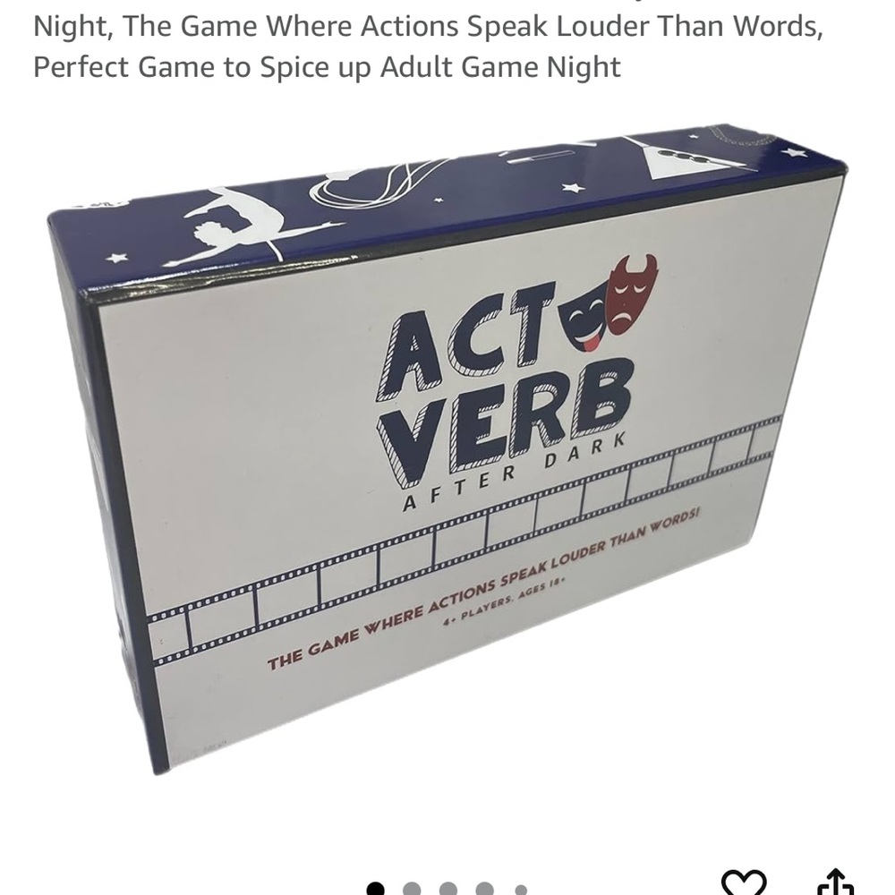 Act Verb after Dark card game